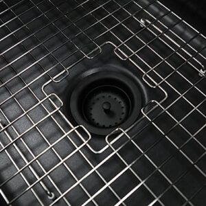 SinkSense 3.5" Basket Strainer Drain with Post Style Basket, Matte Black