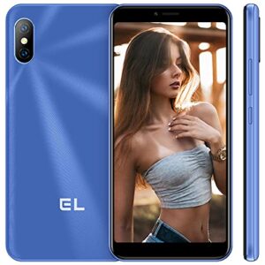 kxd 6c cell phone 4g android phones unlocked 5.5" full-screen phone 8mp camera smartphones face id 2500mah battery 16gb rom with 64gb expandable memory mobile phones us version (blue)