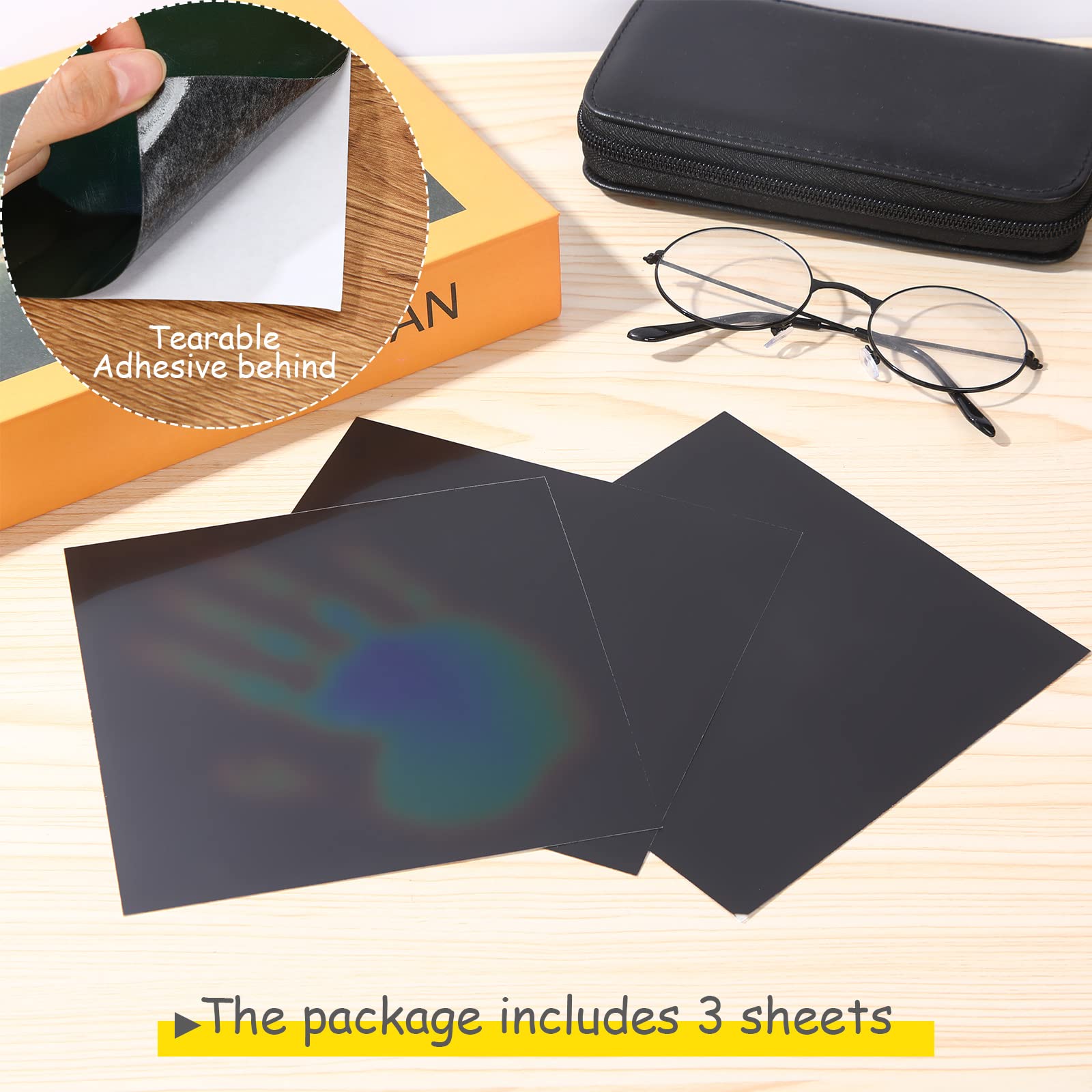 3 Packs 6 x 6 Inch Heat Sensitive Sheet Temperature Sensitive Sheet 6 Color Changing Heat Sensitive Board, 24 to 34 Celsius Degree Transition for Science Experiment