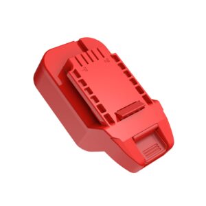 LQ-18RY Adapter Fits Bauer 20v Cordless Tools for DeWalt 20v MAX XR Slider Lithium Batteries-Adapter Only, Red