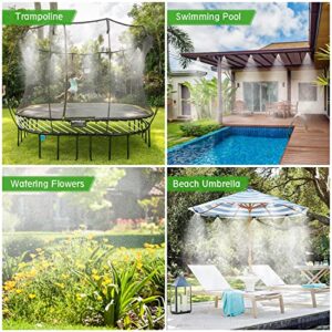 GEJRIO Mister System for Outside Patio，Outdoor Mister with 72FT Misting Hose，Patio Misters for Cooling with 26 Brass Mist Nozzles & an Adapter (3/4")，Misting Cooling System for Garden and Porch
