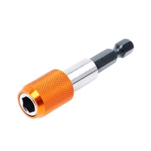 AUTOTOOLHOME 2 Pieces Quick Change Bit Holder Magnetic 1/4" Hex Shank Drill Bit Extension for Screwdriver Bits Nuts Drills Socket Driver Adapter