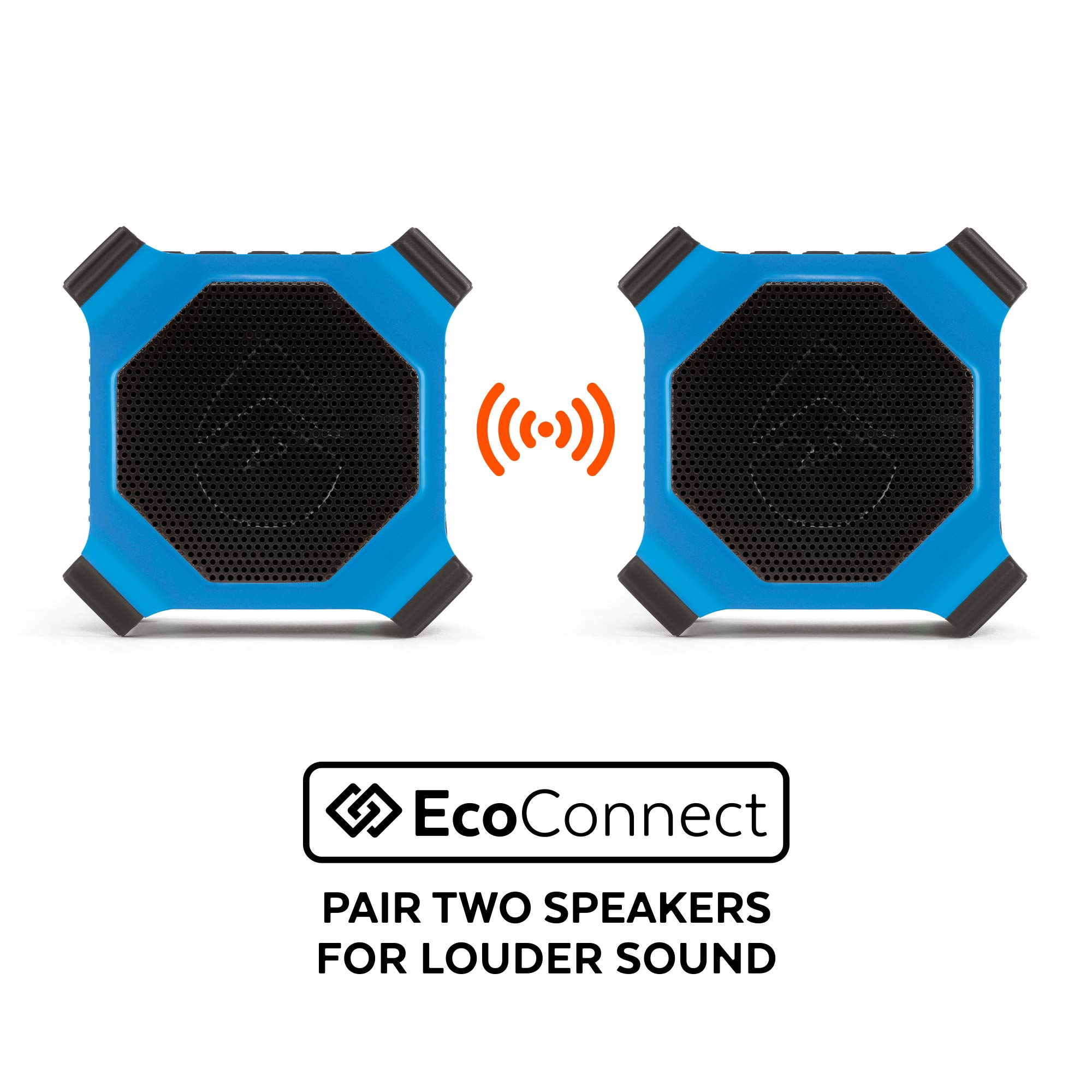ECOXGEAR EcoEdge Plus GDI-EXEGPL402 Rugged Waterproof Floating Portable Bluetooth Speakers Wireless, 20W Smart Speaker with Bottle Opener and LED Party Lights, Indoor or Outdoor Party Speaker (Blue)