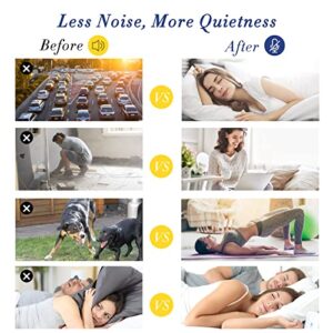 Ear Plugs for Sleeping, Noise Canceling Earplugs, Reusable Silicone Earplugs for Hearing Protection, 3 Pairs Waterproof EarPlugs Suitable for Sleeping Swimming Studying Traveling Concerts Airplanes