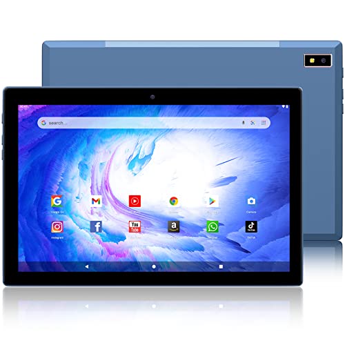 Tablets 10 Inch Android Tablet, 5G WiFi Tablet Octa-Core Processor, 4GB RAM 64GB ROM, Expandable to 128GB Storage, 13.0 MP Rear Camera, IPS HD Touchscreen Display, 6000mAh Battery, Bluetooth (Blue)