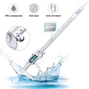 Kynup 0-12 Inch Digital Caliper, Calipers Measuring Tool with IP54 Waterproof Protection, Stainless Steel Design (150/300mm)