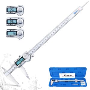 Kynup 0-12 Inch Digital Caliper, Calipers Measuring Tool with IP54 Waterproof Protection, Stainless Steel Design (150/300mm)