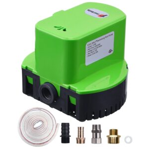 automatic pool cover pump, submersible pool cover pump 1200 gph, sump pump with 4 adapters 16ft drainage hose
