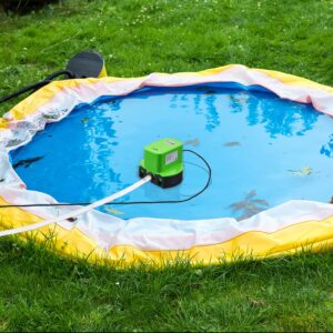 Automatic Pool Cover Pump, Submersible Pool Cover Pump 1200 GPH, Sump Pump with 4 Adapters 16ft Drainage Hose