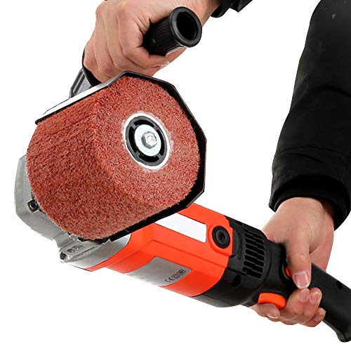 Lolicute Burnishing Polishing Machine,Polisher Handheld Sander with 2 Polishing Wheels