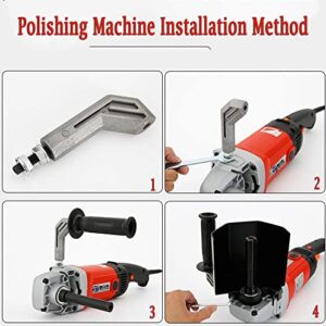 Lolicute Burnishing Polishing Machine,Polisher Handheld Sander with 2 Polishing Wheels