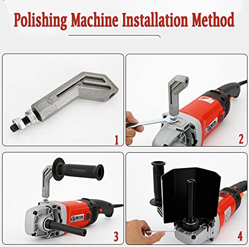 Lolicute Burnishing Polishing Machine,Polisher Handheld Sander with 2 Polishing Wheels