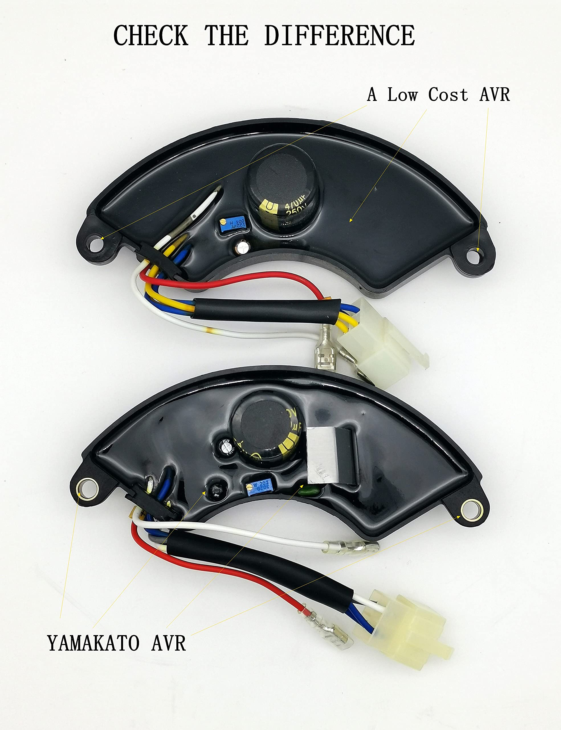 5~8KW Generator AVR Automatic Voltage Regulator Rectifier for Honda and Clones Predator Champion Blackmax Generac Powermate Duromax Firman Wen Etq 5000 5500 6500 7000 7500 8000 8500 8750 9000 9500