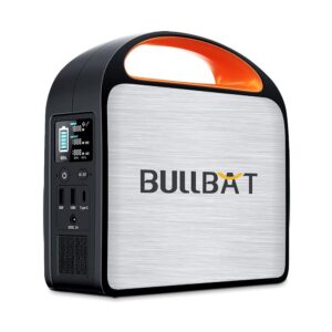 bullbat 250w portable power station, 257wh 69600mah battery powered generator with ac /type-c /usb-a /dc outlets, portable power bank with ac outlet flashlight for indoor & outdoor