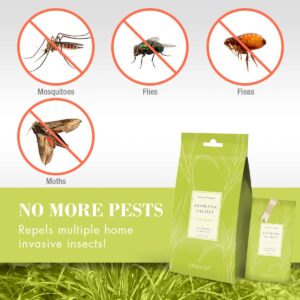 ZingZap Insect Repelling Sachets 10-Pack, Repels Ants, Fleas, Moths, Mosquitoes, Roaches & More, All-Natural Refreshing Scent, Lasting Effectiveness, Non-Toxic Lemongrass