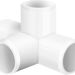 12 pack 4 Way 1/2 inch PVC Fitting Corner Cross Elbow, 1/2" PVC Fitting Elbow for Greenhouse Shed Pipe, Tent Connection, Furniture Build Grade SCH40
