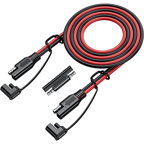 Kewig SAE Extension Cable 16AWG SAE to SAE Extension Cable Quick Disconnect Wire Harness SAE Connector for Solar Panel Battery Motorcycle Cars Tractor (13FT)