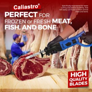 Caliastro 9-Inch Stainless Steel Frozen Meat Bone Cutting Saw Blades for Reciprocating and Sawzall Saws 5-Pack