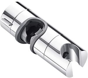 shower head holder for slide bar adjustable,18-25mm o.d. hand shower bracket holder for slide bar slider clamp bathroom replacement,360 degree rotation sprayer holder abs chrome