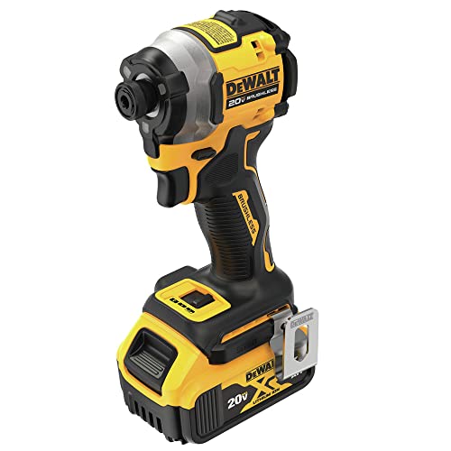 DEWALT Atomic 20V MAX* 1/4 in. Brushless Cordless 3-Speed Impact Driver Kit (DCF850P2) , Yellow