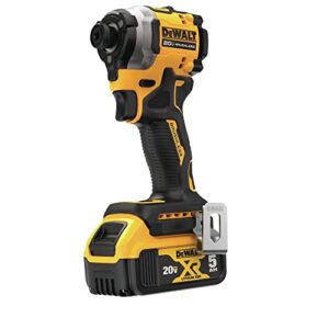 DEWALT Atomic 20V MAX* 1/4 in. Brushless Cordless 3-Speed Impact Driver Kit (DCF850P2) , Yellow