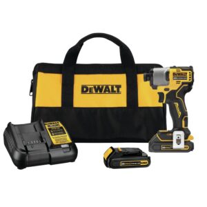 dewalt 20v max* 1/4 in. brushless cordless impact driver kit (dcf840c2)