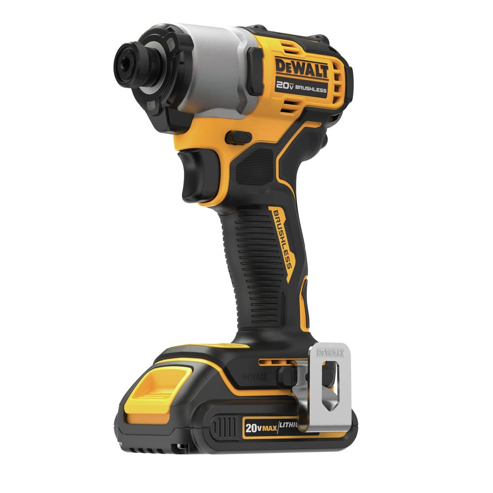 DEWALT 20V MAX* 1/4 in. Brushless Cordless Impact Driver Kit (DCF840C2)