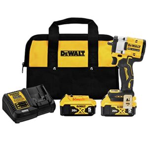 dewalt dcf923p2 atomic 20v max* 3/8 in. cordless impact wrench with hog ring anvil kit