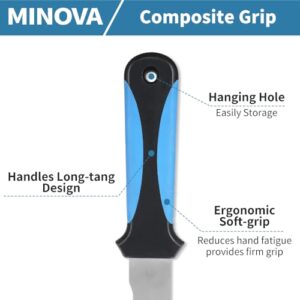 Minova Insulation Knife with Sheath Stainless Steel Blade 11” Double Sided Insulation Cutter for Cutting Mineral Wool Insulation (Small)