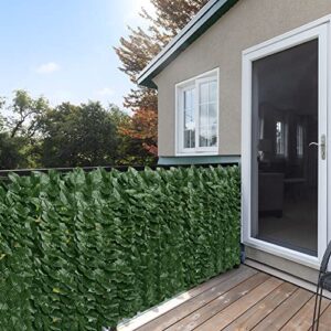 iCover Artificial Ivy Privacy Screen for Fence, 39x118in Strengthened Joint Prevent Leaves Falling Off, Faux Hedge Panels Greenery Vines, Decorative Fence for Outdoor, Garden