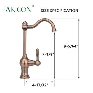 One-Handle Drinking Water Filter Faucet Water Purifier Faucet (Antique Copper)