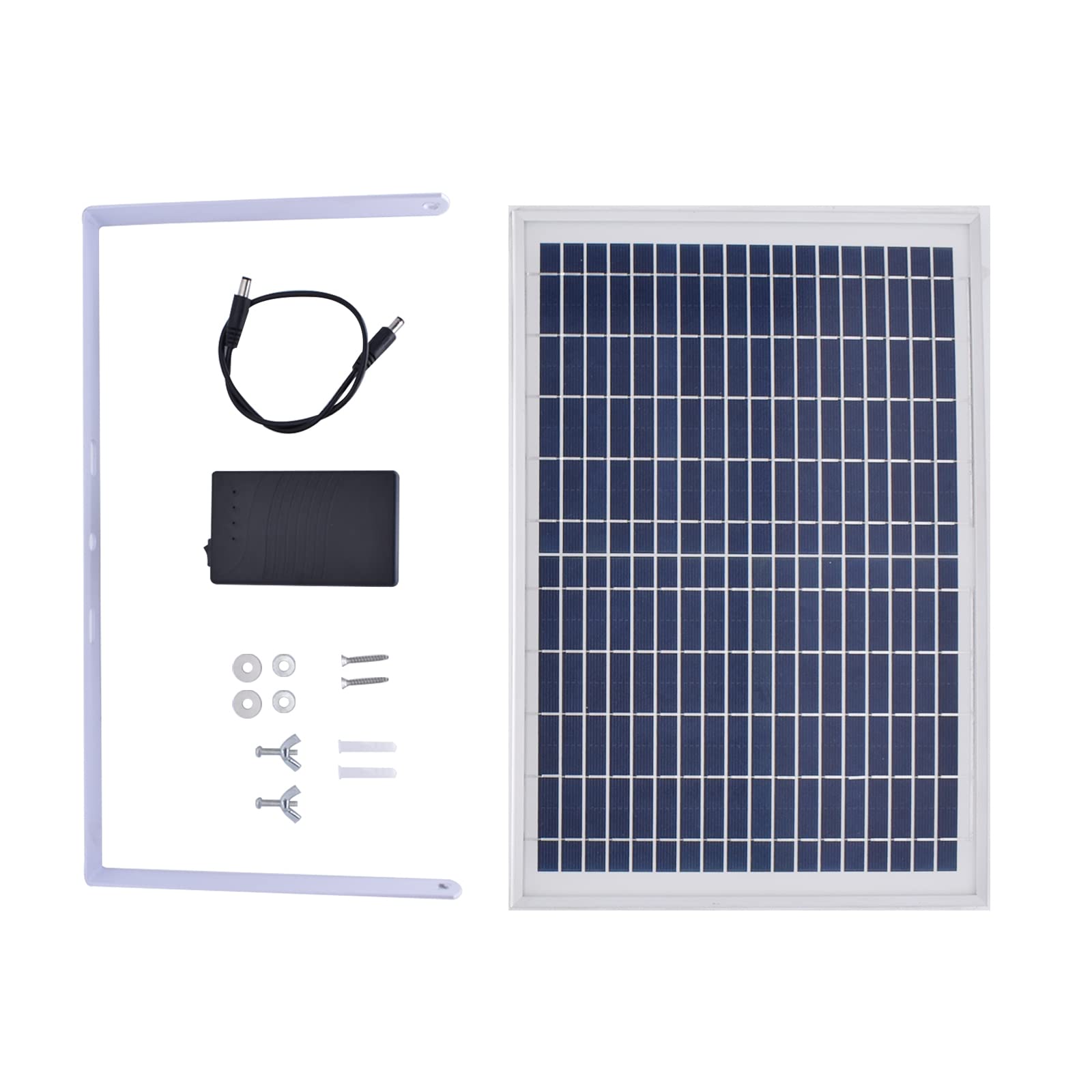 Solar Rechargeable Battery Pack for Automatic Chicken Coop Door, Solar Power Panel with Adjustable Angle Bracket, 3000 mAh 12V Battery, Suitable for Our 12V Voltage Automatic Chicken House Door