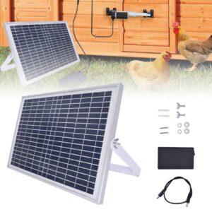 Solar Rechargeable Battery Pack for Automatic Chicken Coop Door, Solar Power Panel with Adjustable Angle Bracket, 3000 mAh 12V Battery, Suitable for Our 12V Voltage Automatic Chicken House Door