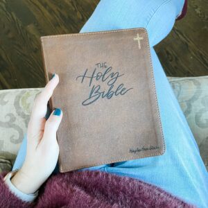 Hand Lettered and Laser Engraved NIV Journaling Bible, Personalized Gift, Custom Name Engraving Available