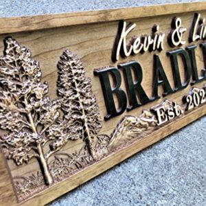 Custom Cabin Sign | Personalized Wood Sign | Cabin Decor | Mountain Decor | Man Cave Sign | Lake House Decor | Rustic Wood Sign | 3D Sign | Cottage Decor | Family Name Sign | Anniversary Gift