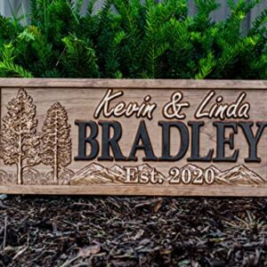 Custom Cabin Sign | Personalized Wood Sign | Cabin Decor | Mountain Decor | Man Cave Sign | Lake House Decor | Rustic Wood Sign | 3D Sign | Cottage Decor | Family Name Sign | Anniversary Gift