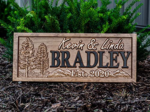 Custom Cabin Sign | Personalized Wood Sign | Cabin Decor | Mountain Decor | Man Cave Sign | Lake House Decor | Rustic Wood Sign | 3D Sign | Cottage Decor | Family Name Sign | Anniversary Gift