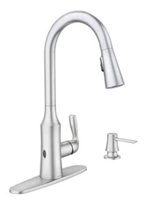 motionsense wave touchless activation pulldown kitchen faucet moen spot resistance-stainless finish