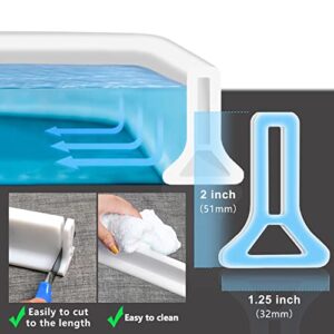 67 Inch Collapsible Shower Threshold Water Dam Collapsible Bath Shower Barrier Water Stopper Retention System Dry and Wet Separation for Bathroom Kitchen and More (5.6ft)