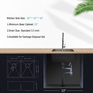 30 Undermount Sink Double Bowl - Lordear 30 Inch Kitchen Sink Ledge Workstation Double Bowl 50/50 Low Divide 16 Gauge Stainless Steel Undermount Kitchen Sink