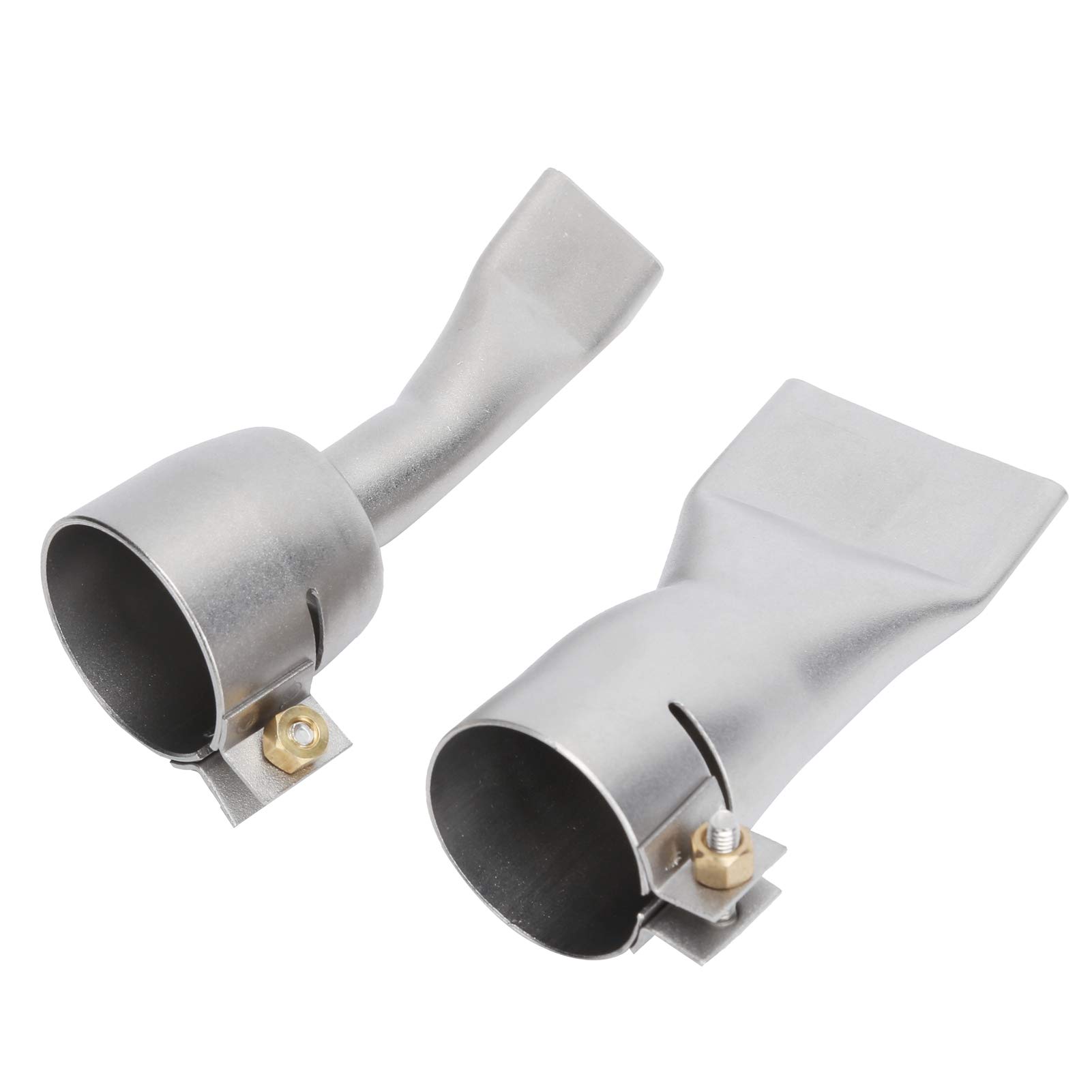 2Pcs Flat Welding Nozzle, 20mm Flat Welding Nozzle Stainless Steel 40mm Weld Nozzle Plastic Welder Tip Welder Tool