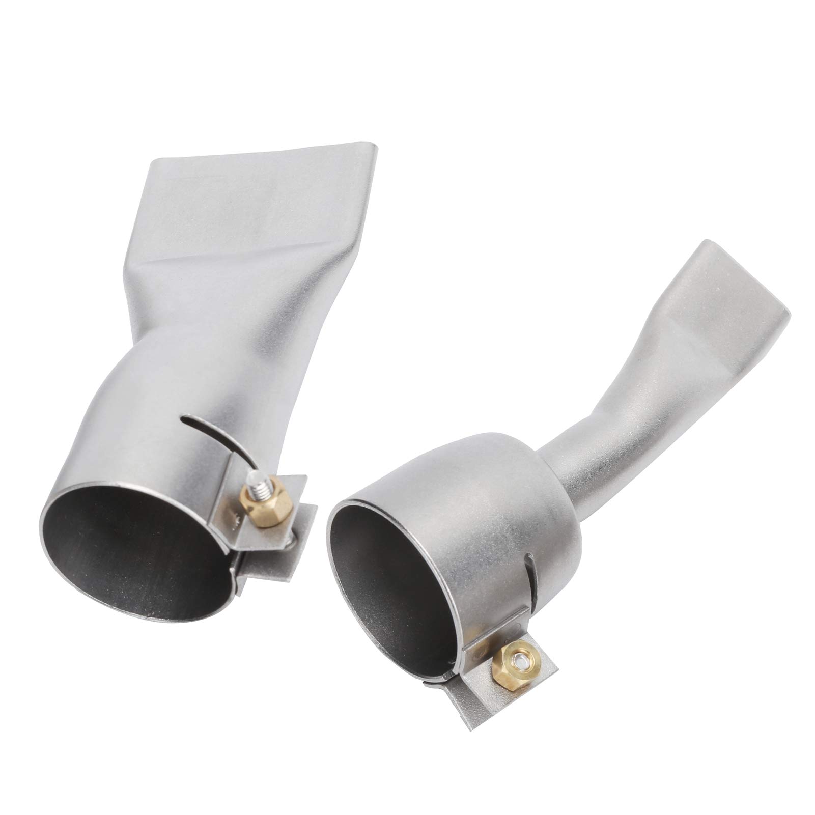 2Pcs Flat Welding Nozzle, 20mm Flat Welding Nozzle Stainless Steel 40mm Weld Nozzle Plastic Welder Tip Welder Tool