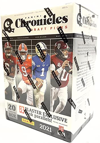 2021 Panini Chronicles Draft Picks Football 4-Pack Blaster Box (20 NFL Trading Rookie Cards)