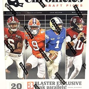 2021 Panini Chronicles Draft Picks Football 4-Pack Blaster Box (20 NFL Trading Rookie Cards)