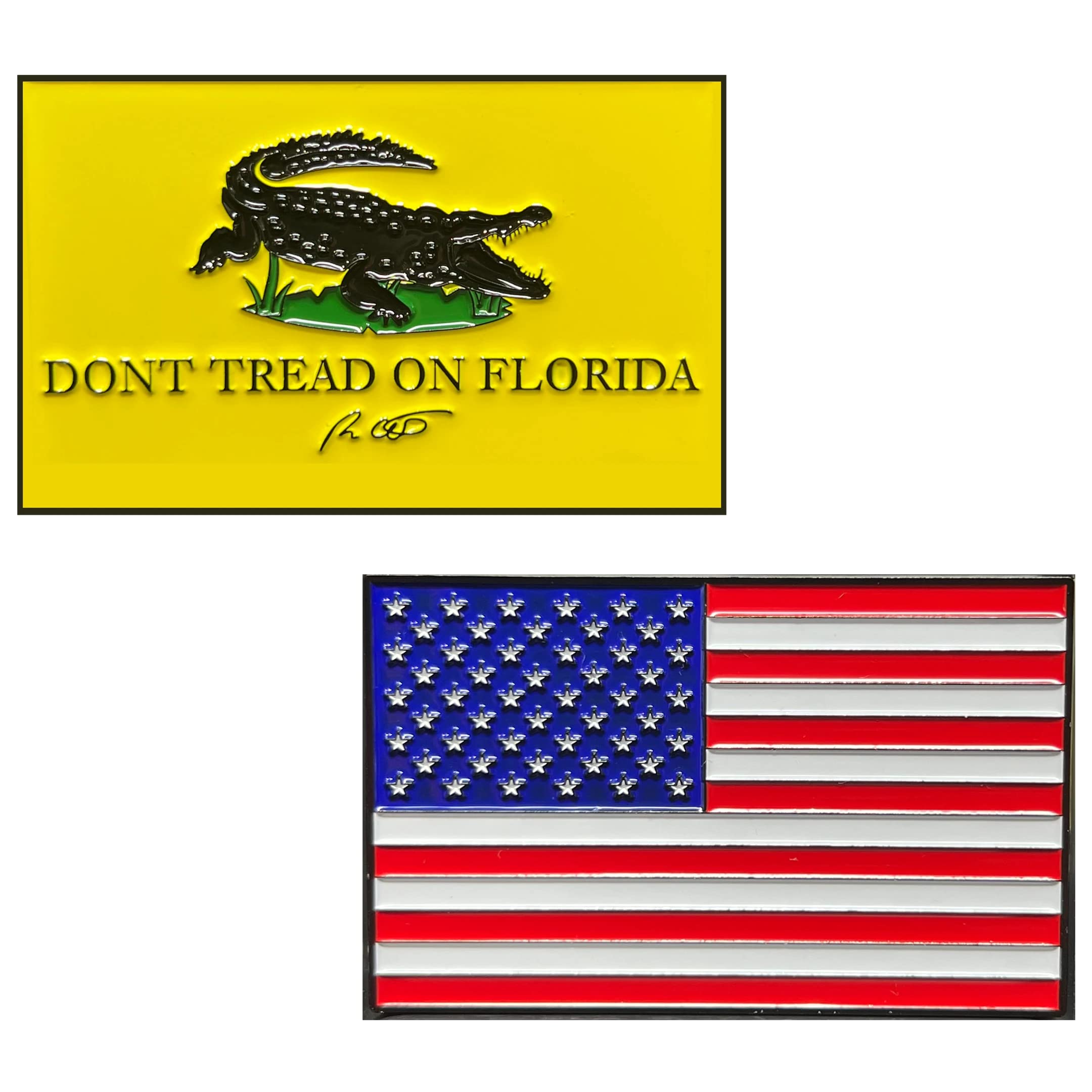 GL1-003 Florida Governor Ron Desantis Inspired Don't Tread on Florida 2nd Amendment Flag Challenge Coin