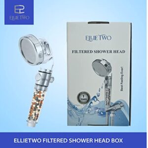 Handheld Filtered Shower Head, Shower Filter for Water Saving, Helps Dry & Itchy Skin, Remove Chlorine & Fluoride, Hard Water Softener, Easy Installation (Full Set)