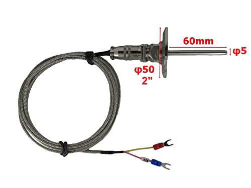 Tri-clamp Waterproof K Type Thermocouple Temperature Sensors Probe with Detachable Connector for Tri-Clamp Pipe Temperature Measurement