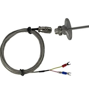 Tri-clamp Waterproof K Type Thermocouple Temperature Sensors Probe with Detachable Connector for Tri-Clamp Pipe Temperature Measurement