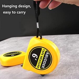 6 Pieces Tape Measures 6 ft,Metric Measuring Tape Retractable, Self-Locking Tape Measurer, Easy Read Imperial/Metric Scale Measurement Tape