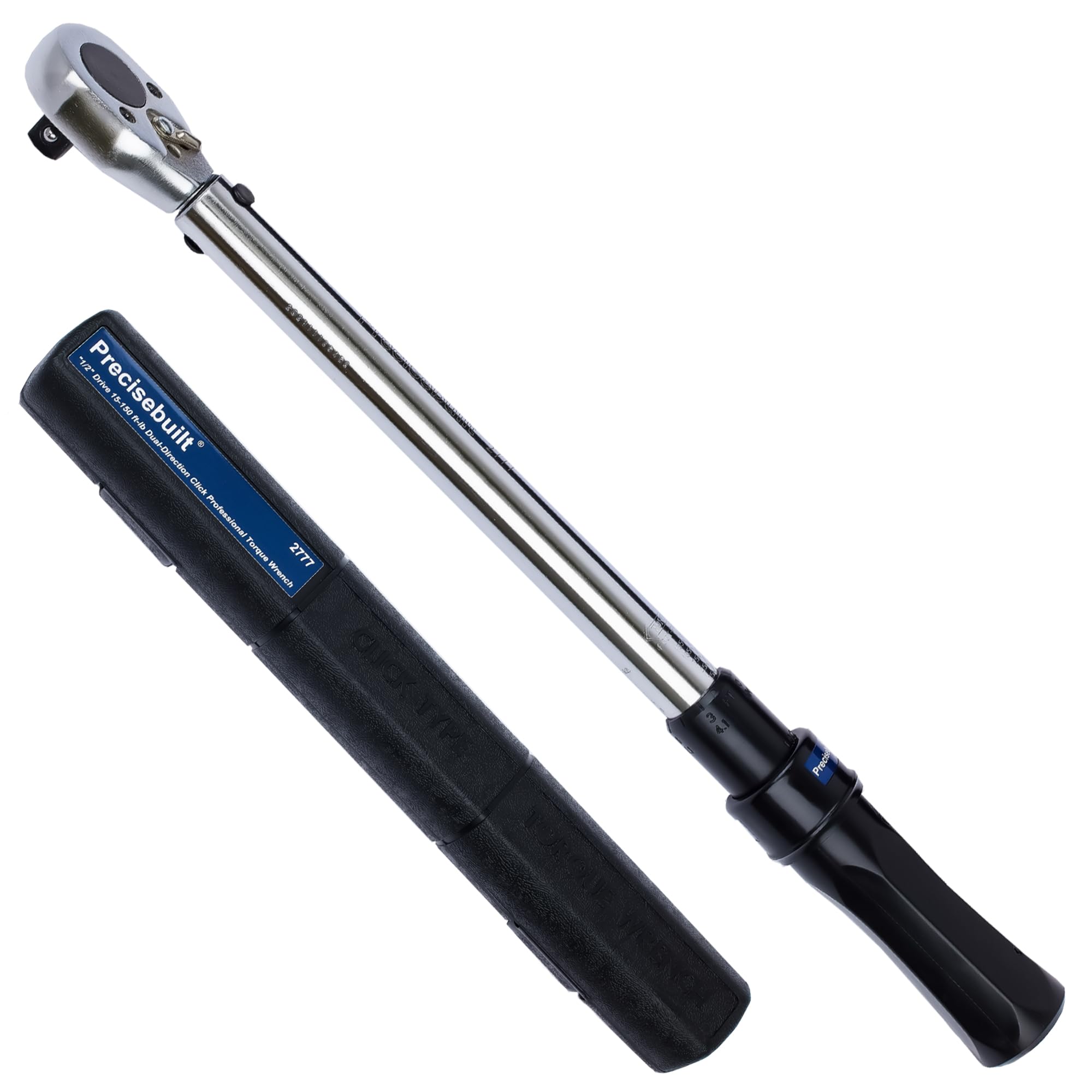 Precisebuilt 1/2" Drive 15-150 ft-lb (30.5-214 Nm) Dual-Direction Click Professional Torque Wrench